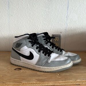 Jordan 1 Mid - Grey/White/Black - Men’s 11US